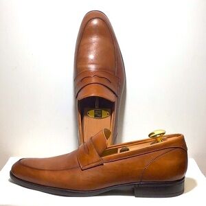 SAKS FIFTH AVENUE Saddle Tan Penny Loafer